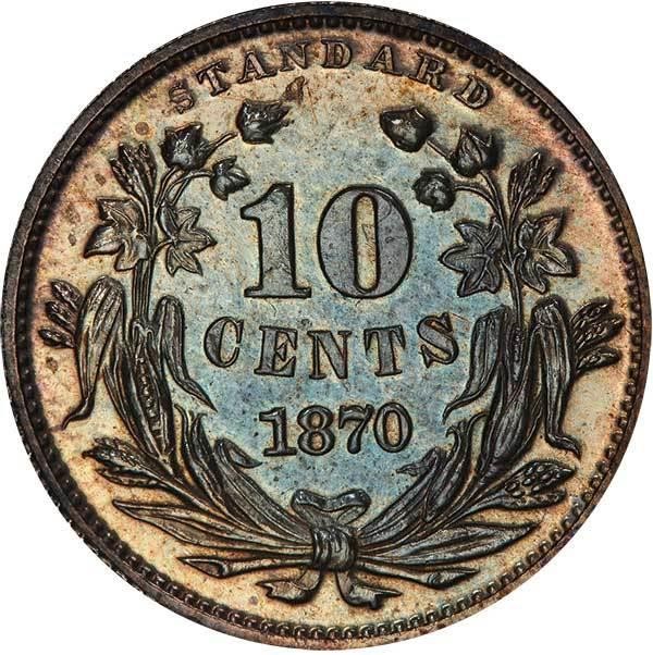 image for: 10C 1870 J-849 PCGS PR64+ CAC EX SIMPSON