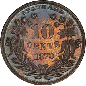 image for: 10C 1870 J-850 PCGS PR64 EX SIMPSON