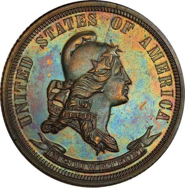 image for: 25C 1870 J-890 PCGS PR65 BN CAC EX SIMPSON