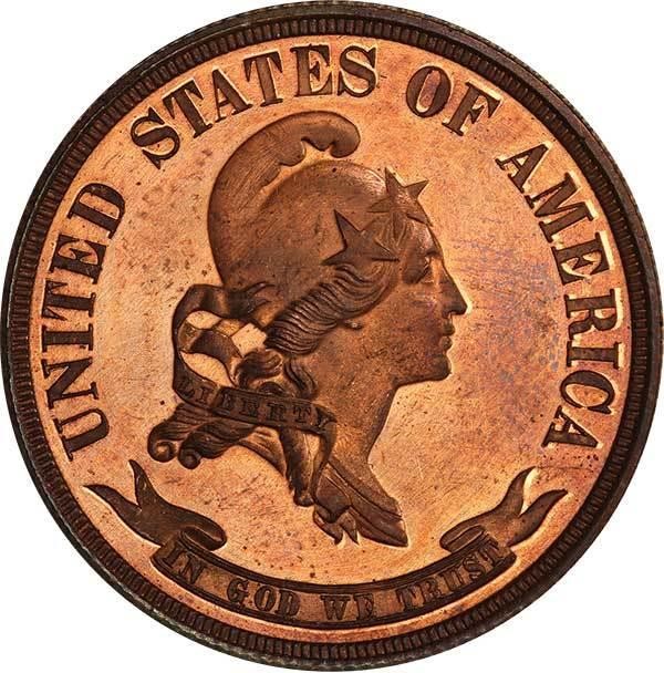 1870 P50c Copper, J-971 PR RD