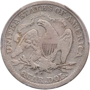 image for: 25C 1873-CC ARROWS. PCGS VG10