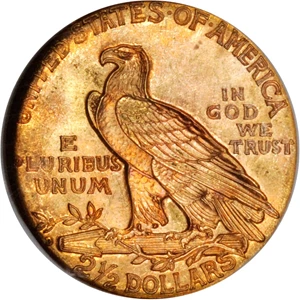 image for: 1925-D Indian Quarter Eagle. MS-66 (NGC).