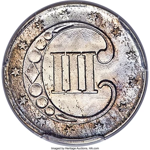 image for: 1852 3CS MS68 PCGS....