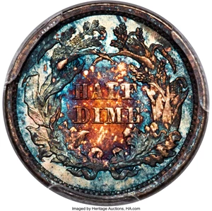 image for: 1860 H10C Transitional, Judd-267, Pollock-315, R.4, MS68 PCGS. CAC....