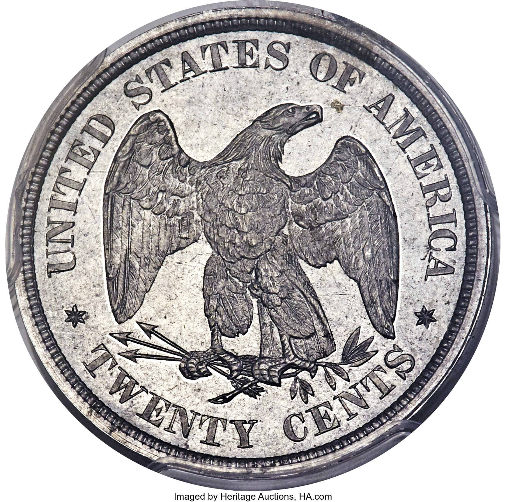 image for: 1874 20C Twenty Cent Piece, Judd-1356, Pollock-1500, High R.7, PR64 PCGS....