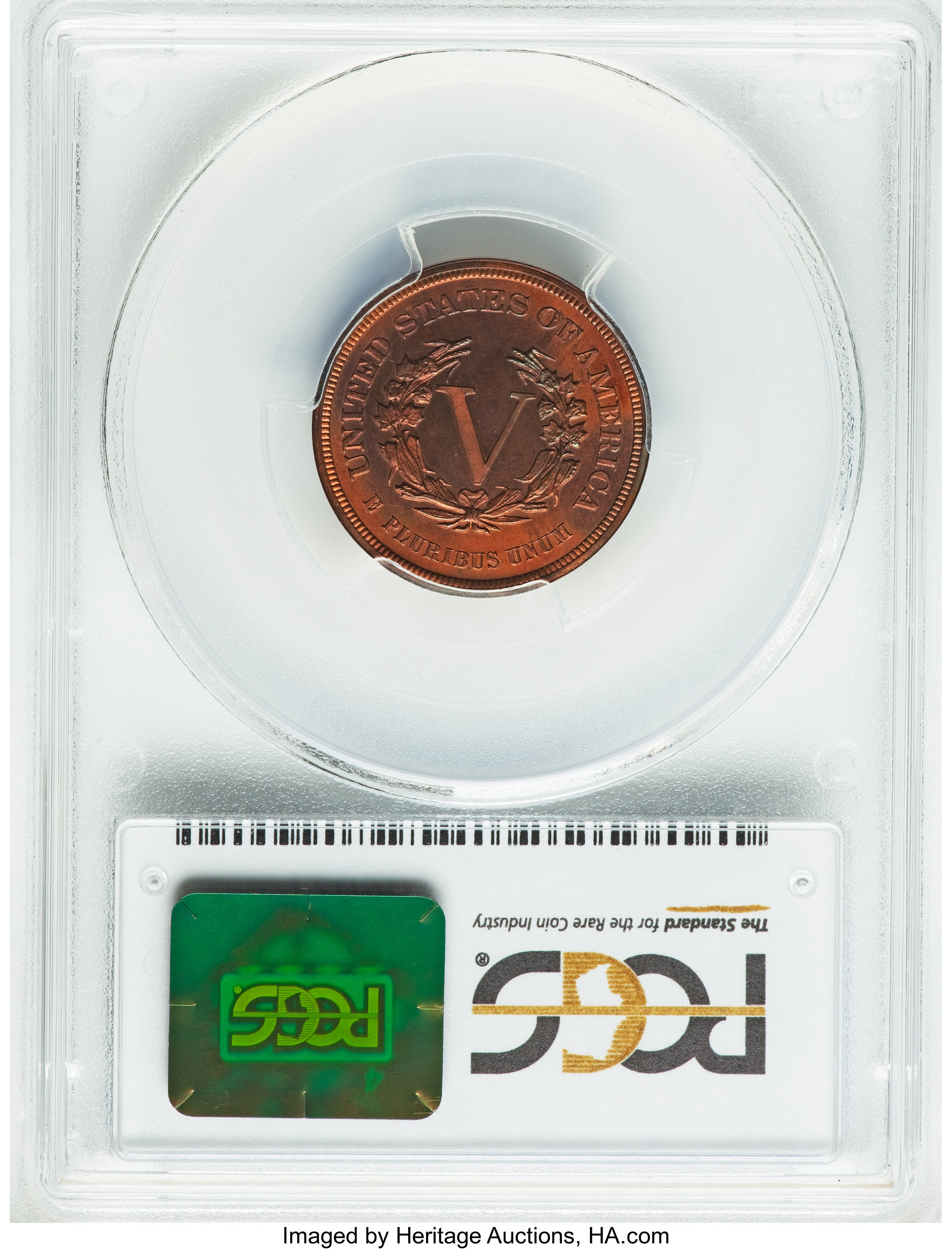 image for: 1882 5C Liberty Nickel, Judd-1691, Pollock-1893, High R.6, PR65 Red and Brown PCGS....