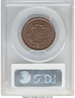 image for: 1838 1C N-1, R.1, MS66 Brown PCGS. CAC....