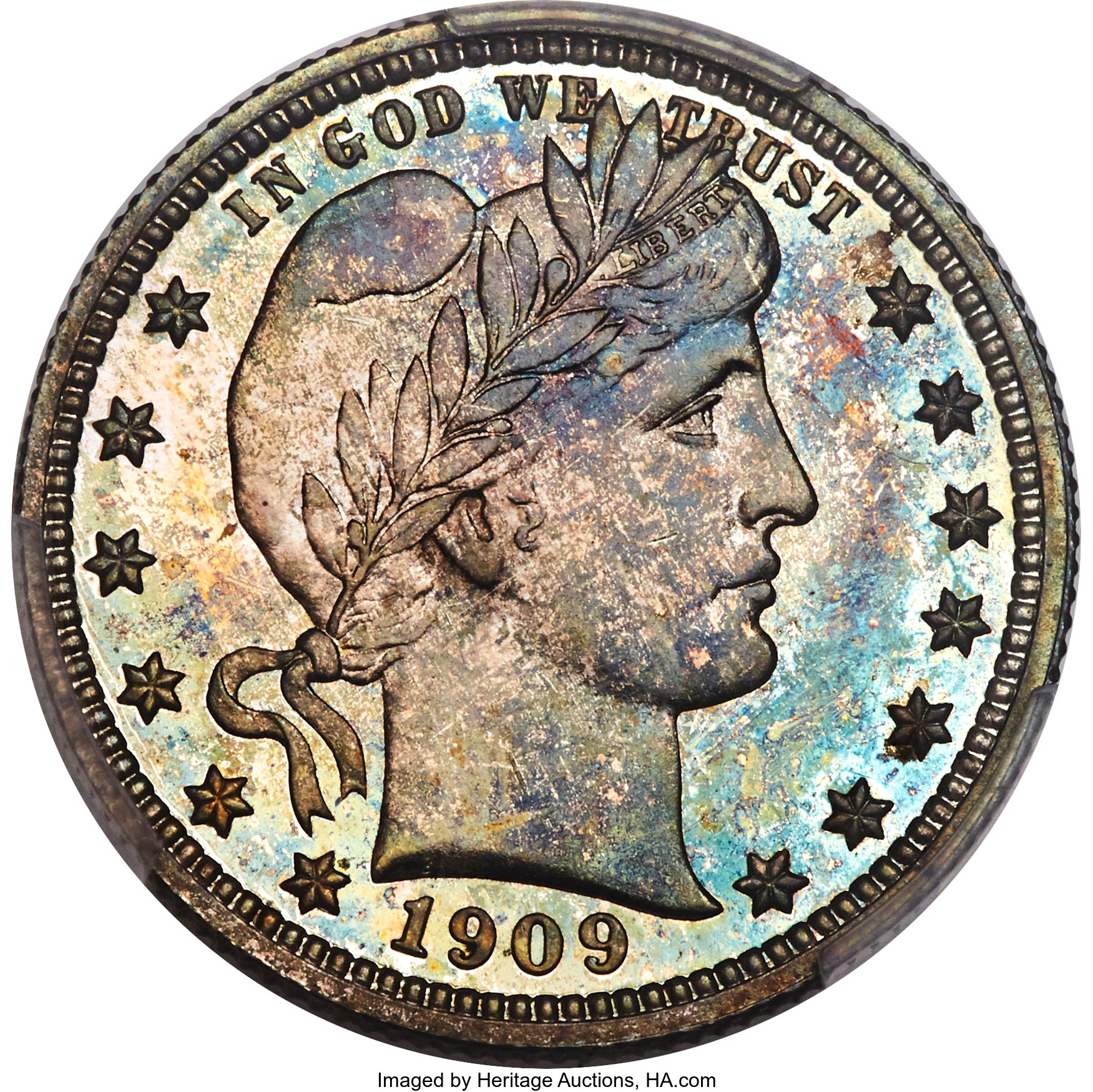 1909 25C PR67 PCGS. CAC. ...