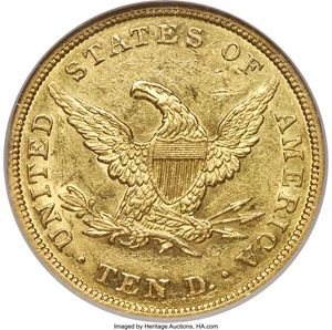 image for: 1838 $10 AU58 NGC....