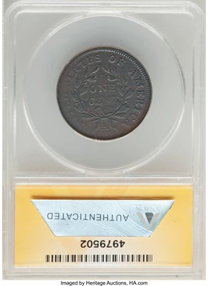 image for: 1797 1C Reverse of 1797, Stems, S-128, B-23, R.3, VG8 ANACS. ...
