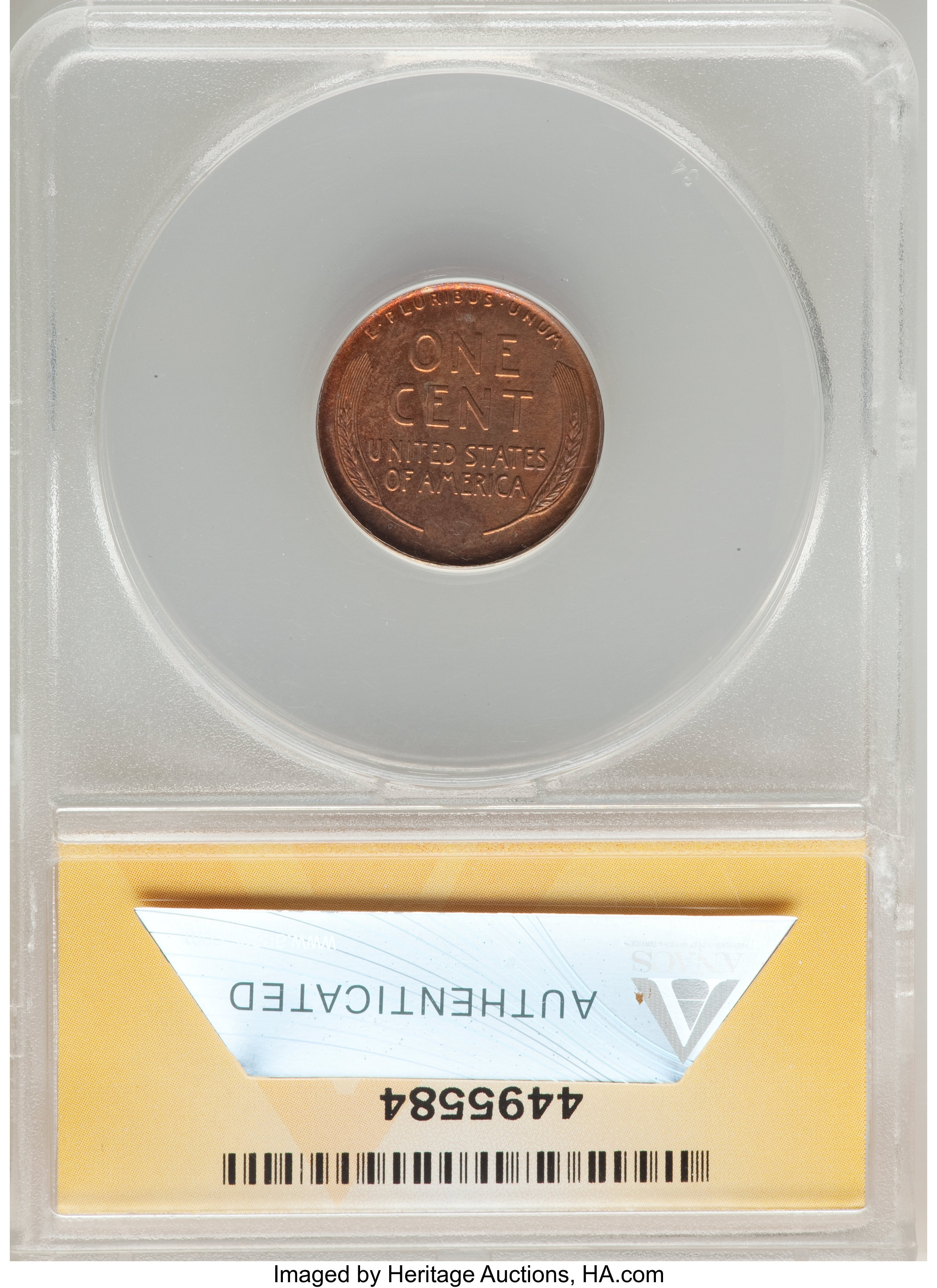 1909-S 1c Lincoln MS BN MS60 BN thumbnail 2