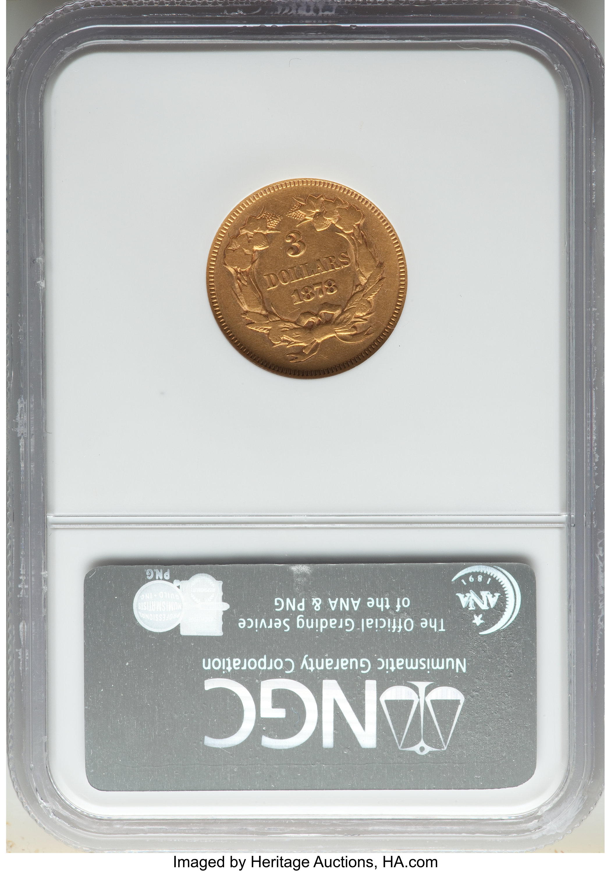 1878 $3 VF25 CAC thumbnail 2