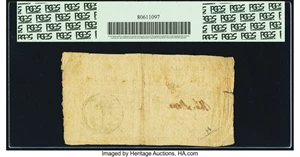 image for: Georgia 1777 No Resolution Date $15 Millstone on Palm Tree Fr. GA-92. PCGS Very Fine 30 Apparent....