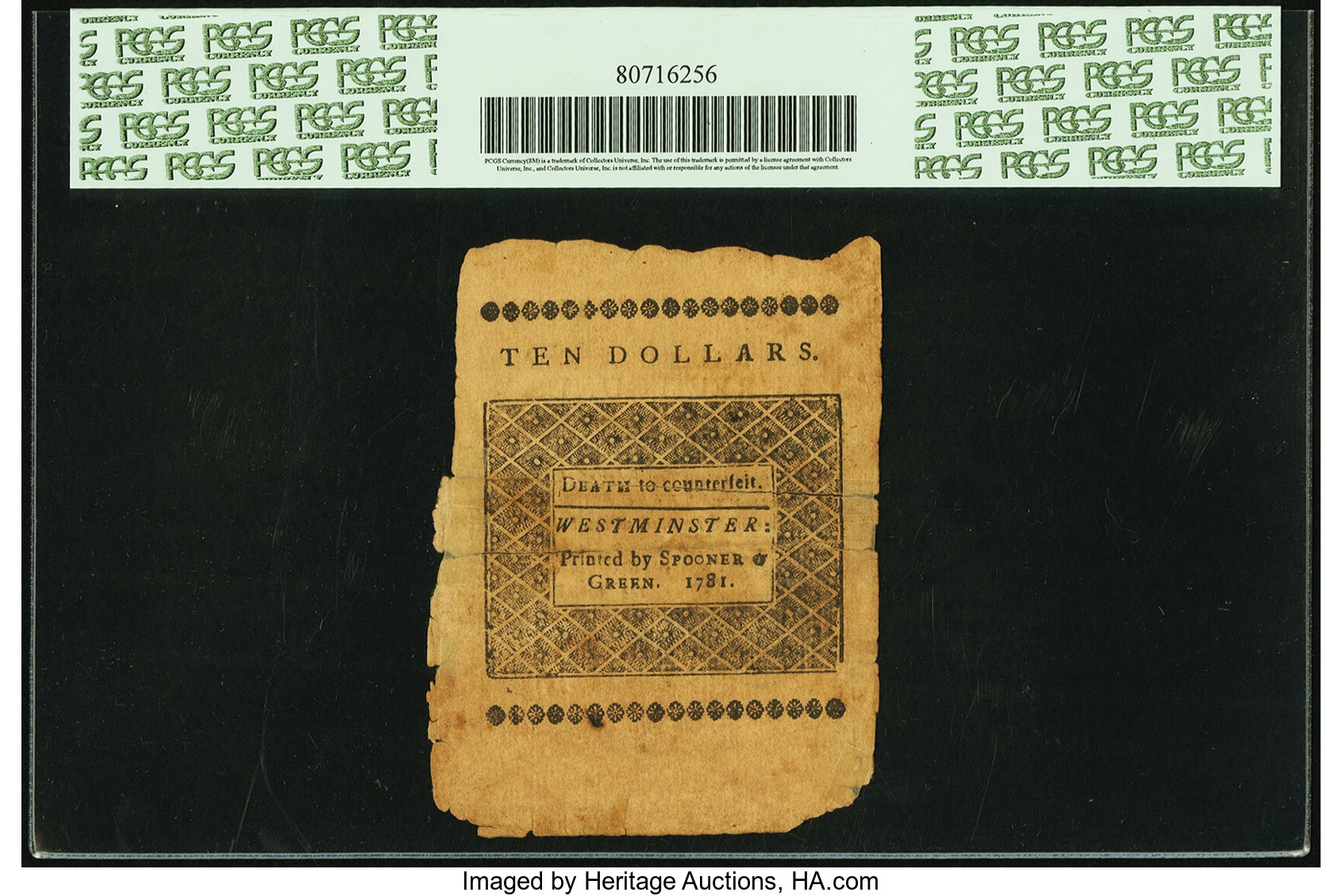 image for: State of Vermont February 1781 3 Pounds Fr. VT-8. PCGS Very Fine 30 Apparent....