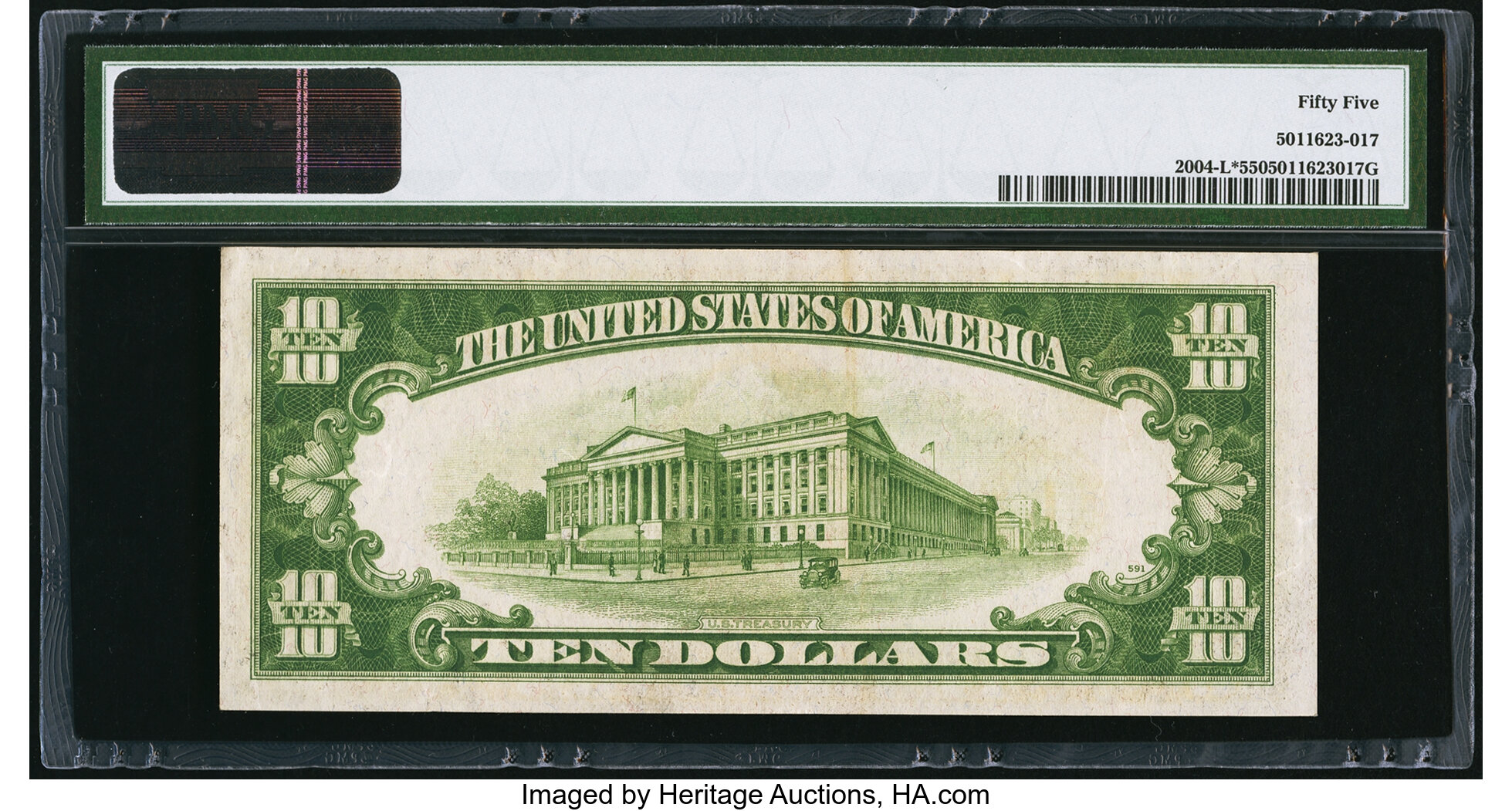 image for: Fr. 2004-L* $10 1934 Federal Reserve Note. PMG About Uncirculated 55....