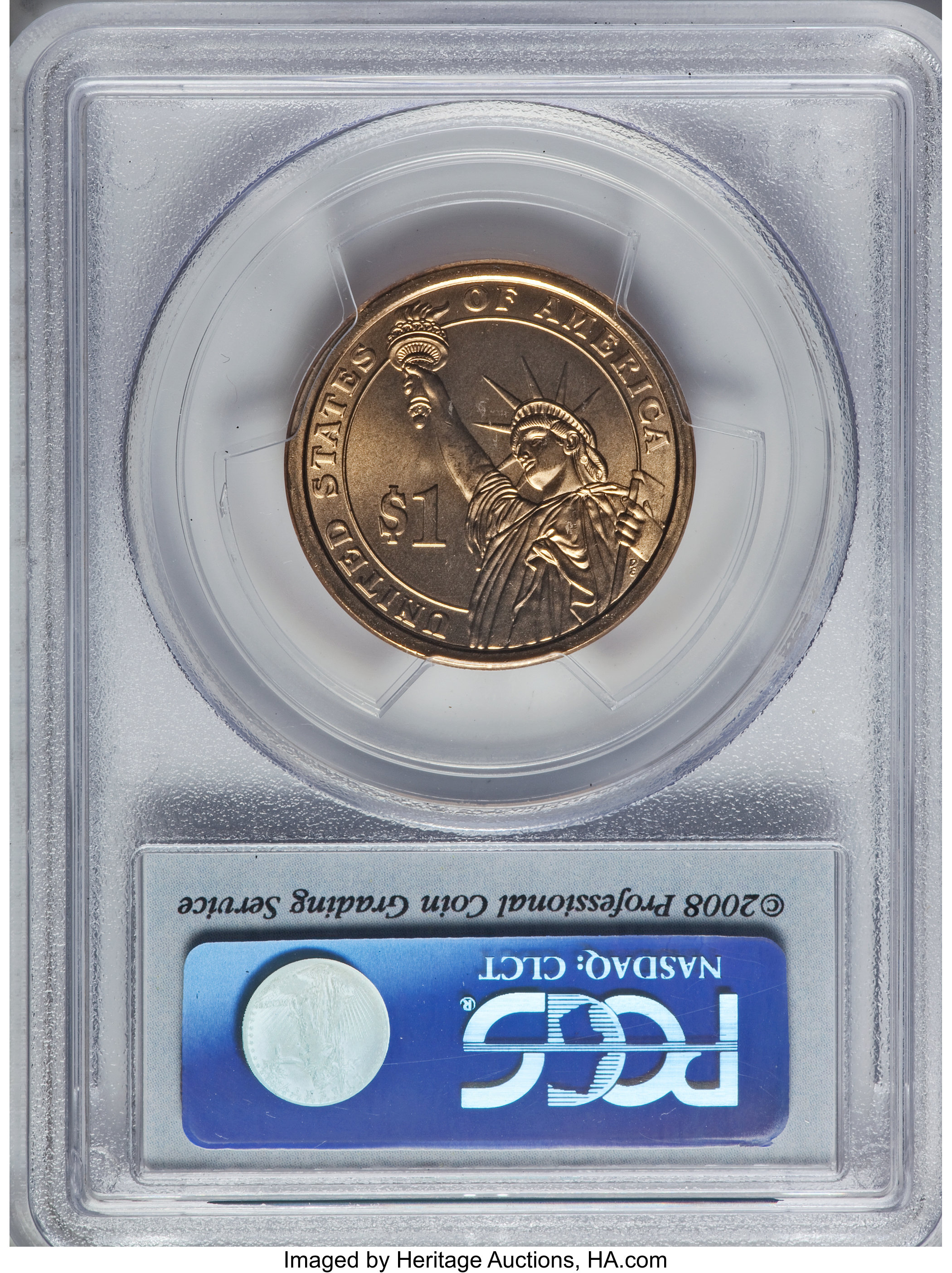 image for: 2009-D $1 James K. Polk, Position B Satin Finish SP69 PCGS. PCGS Population: (17/0). NGC Census: (0/0).From The Mile ...