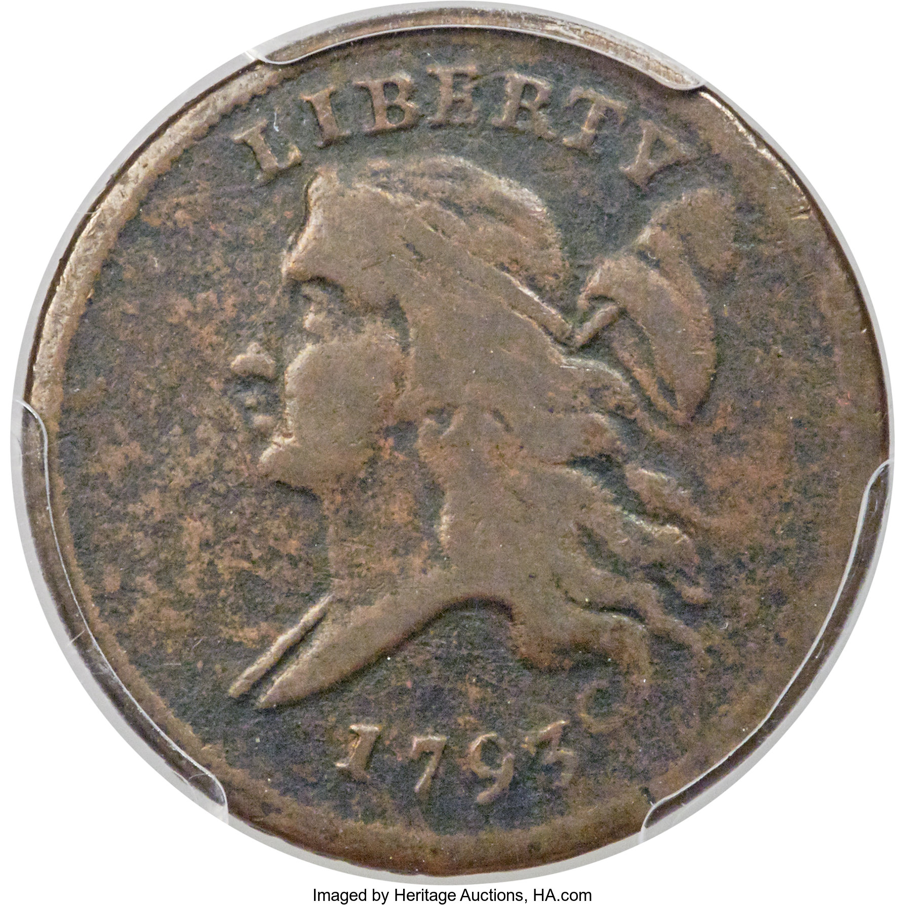 1793 1/2 C C-4, B-4, Low R.3, Fine 12 PCGS. ...