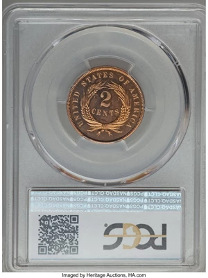 image for: 1864 2C Large Motto PR66 Red Cameo PCGS....