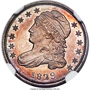 image for: 1829 10C Small 10C PR65 NGC. JR-3, R.8 as a Proof....