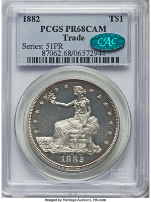 image for: 1882 T$1 PR68 Cameo PCGS. CAC....