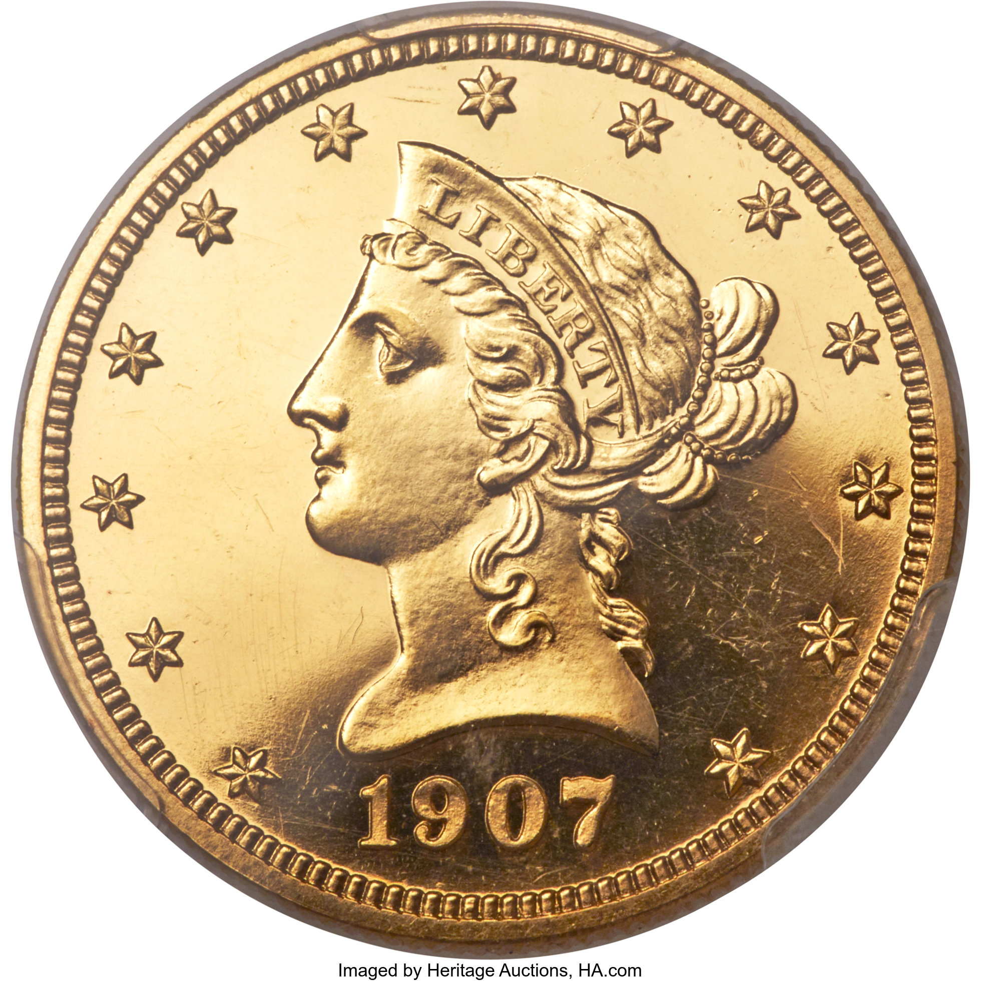 image for: 1907 $10 PR63 Cameo PCGS. CAC....