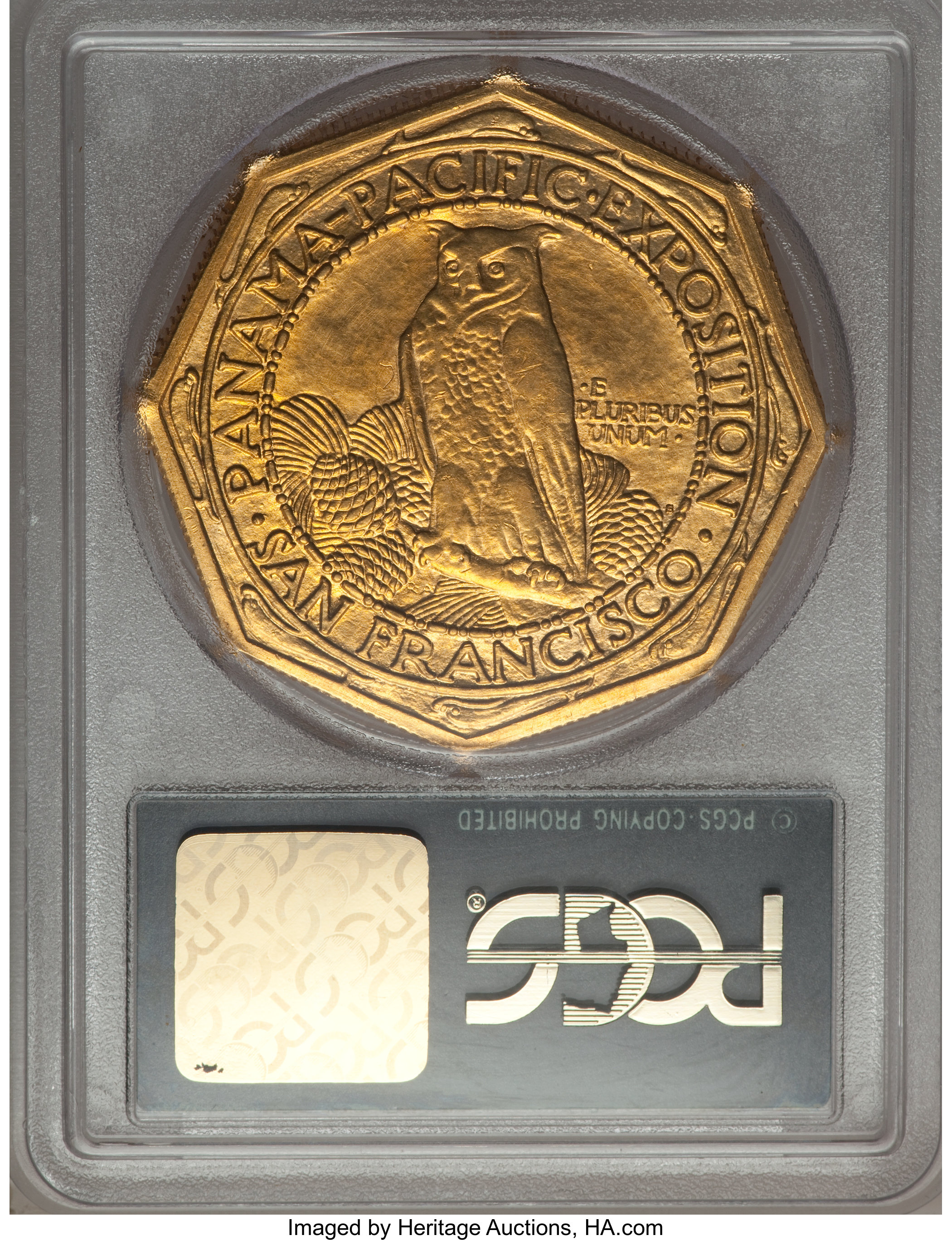 1915-S G$50  Panama-Pacific Expo, Octagonal AU55 thumbnail 6
