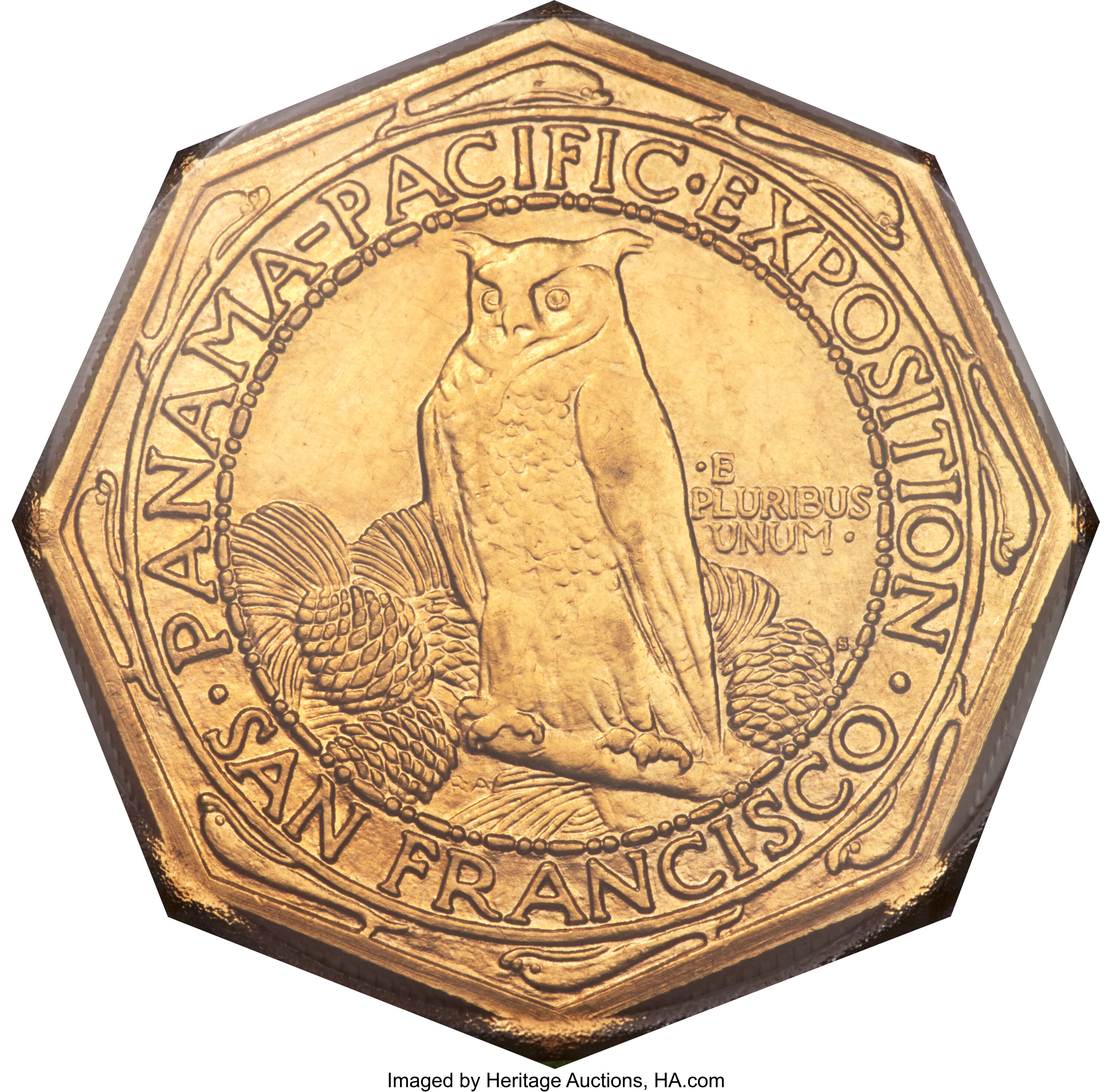 1915-S G$50  Panama-Pacific Expo, Octagonal AU55 thumbnail 7