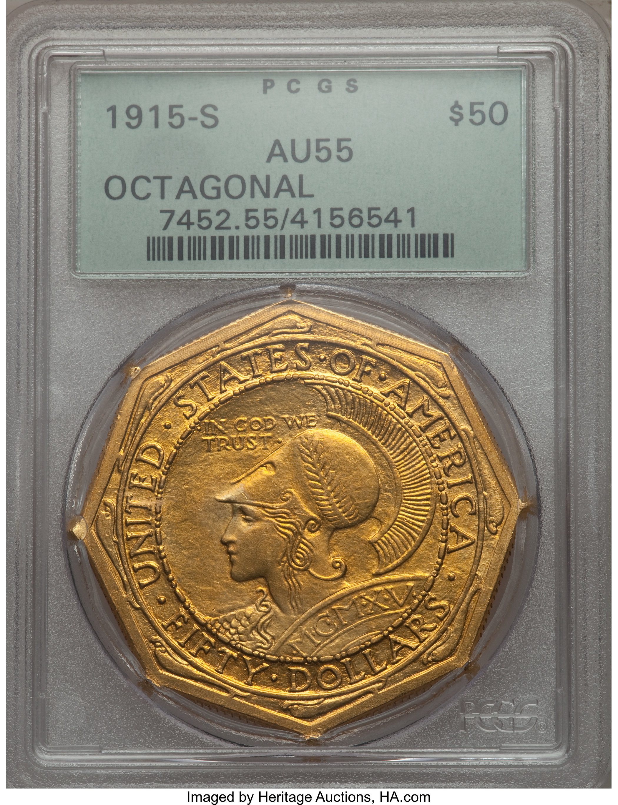 1915-S G$50  Panama-Pacific Expo, Octagonal AU55 thumbnail 8