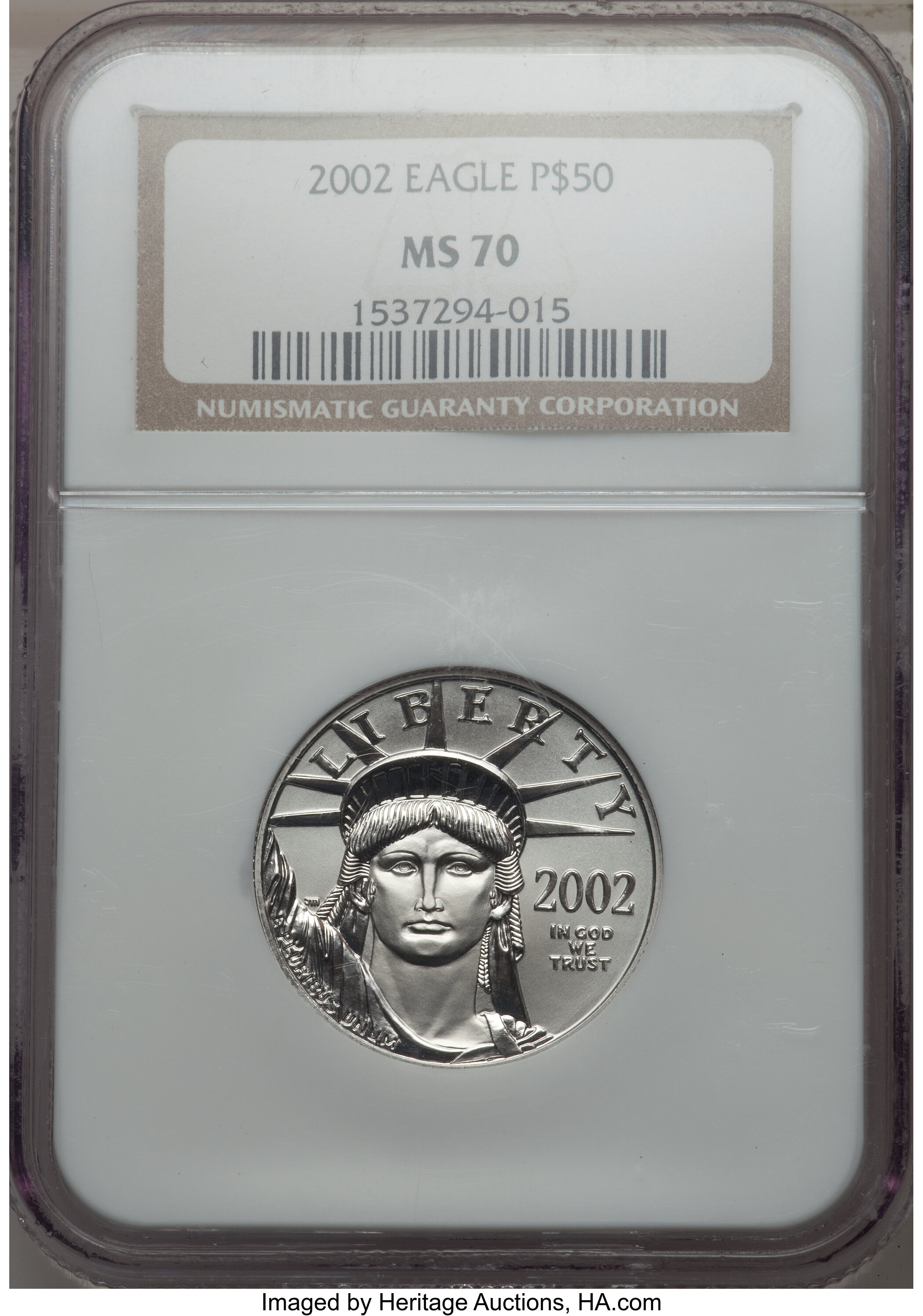 2002 P$100  Platinum Eagle MS70 thumbnail 15