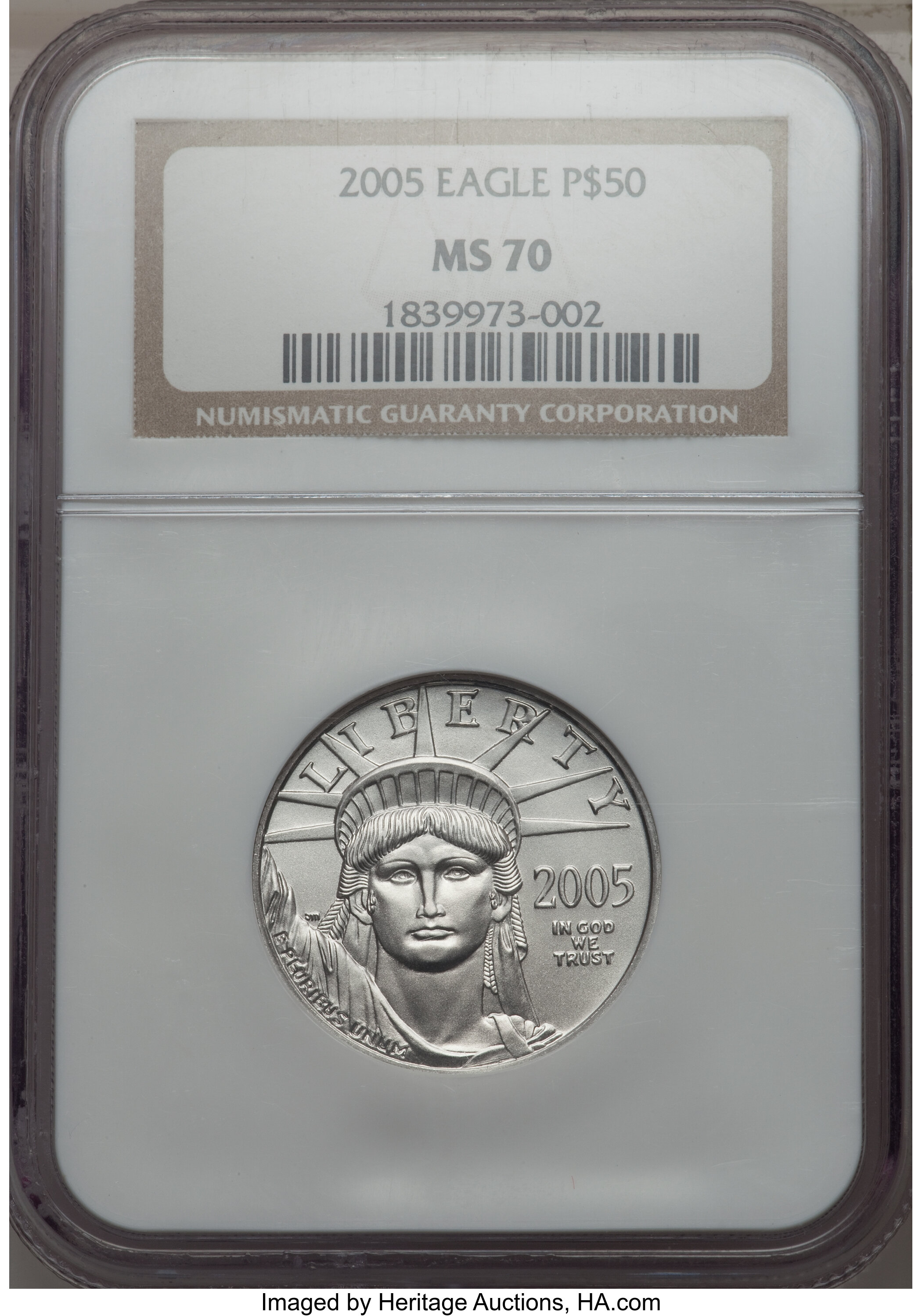 2005 P$100  Platinum Eagle MS70 thumbnail 18