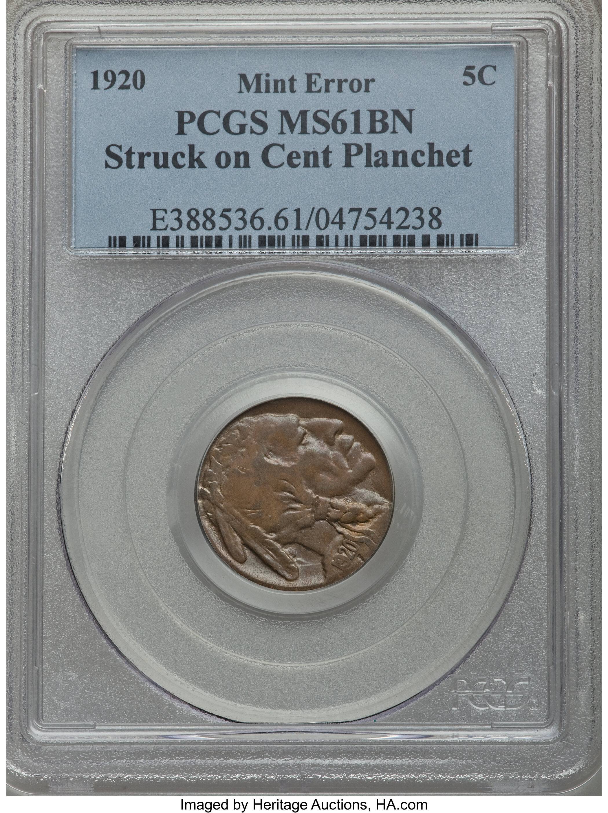 1920 5c MS61 CAC thumbnail 4