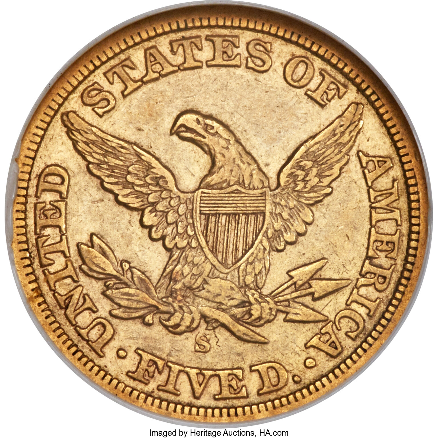 image for: 1862-S $5 XF45 NGC....