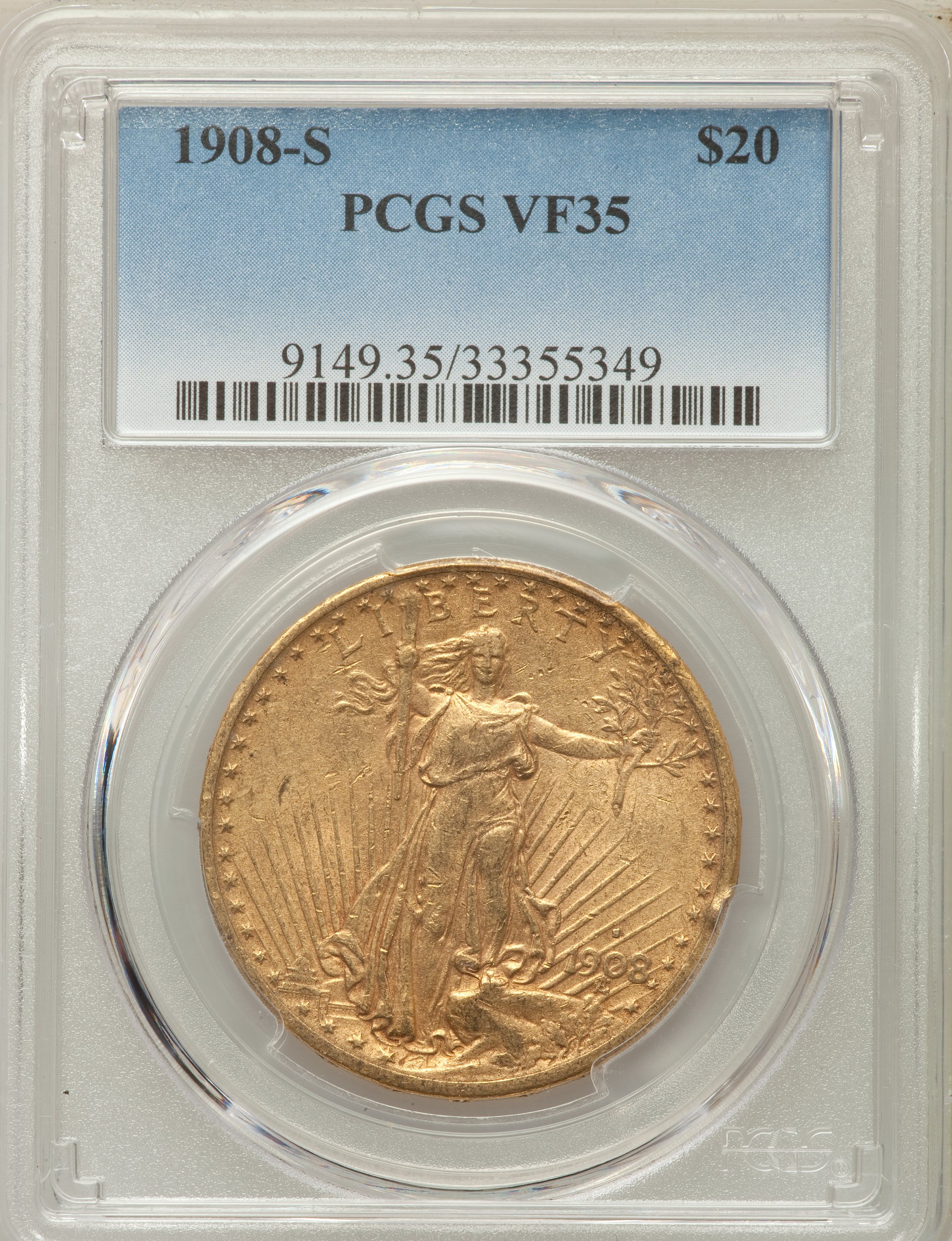 1908-S $20 VF25 thumbnail 8