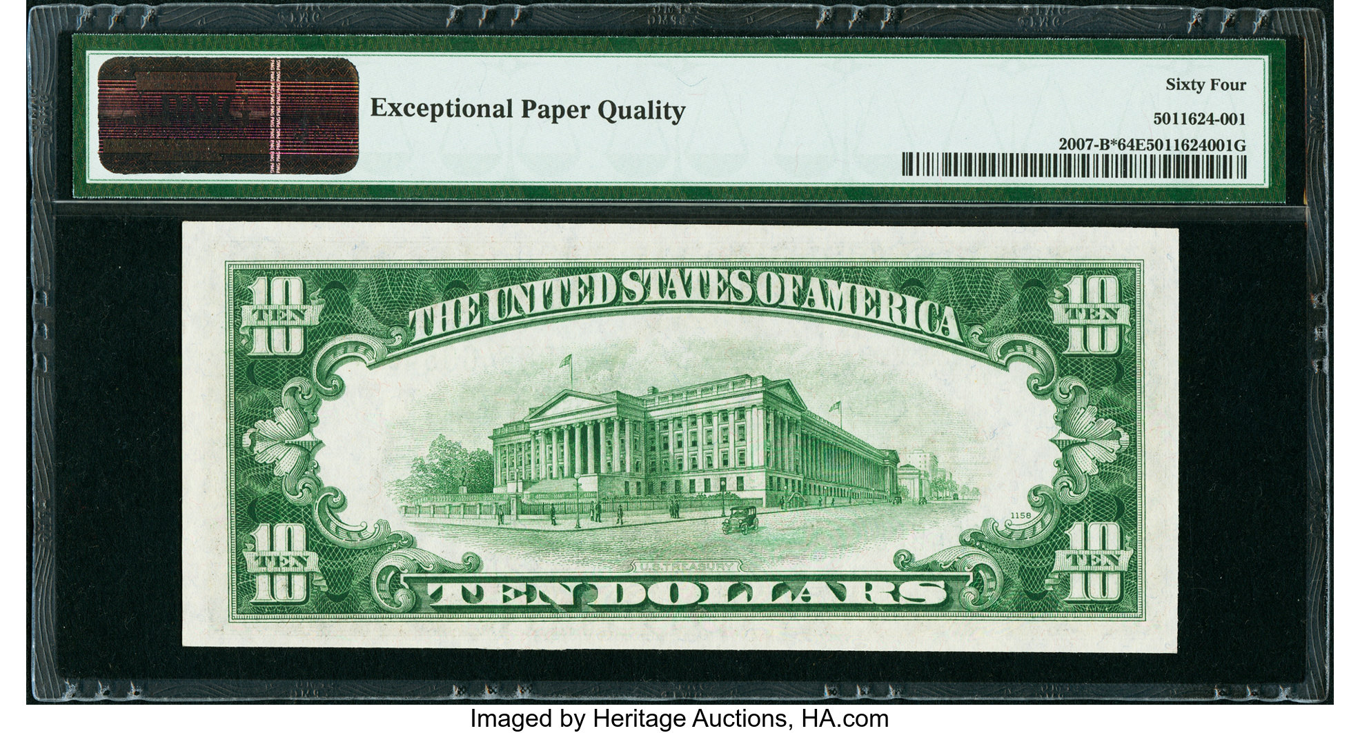 image for: Fr. 2007-B* $10 1934B Federal Reserve Note. PMG Choice Uncirculated 64 EPQ....