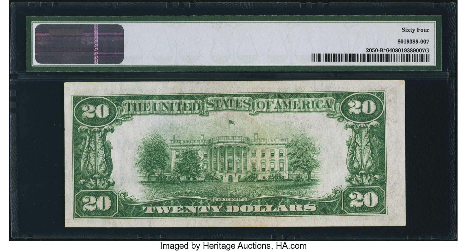 image for: Fr. 2050-B* $20 1928 Federal Reserve Note. PMG Choice Uncirculated 64....