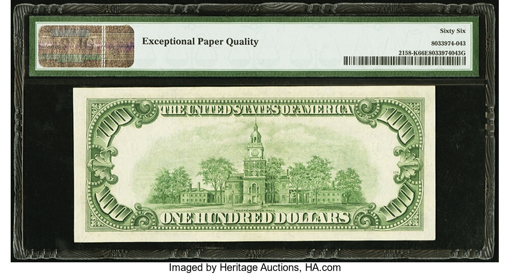 image for: Fr. 2158-K* $100 1950A Federal Reserve Note. PMG Gem Uncirculated 66 EPQ....