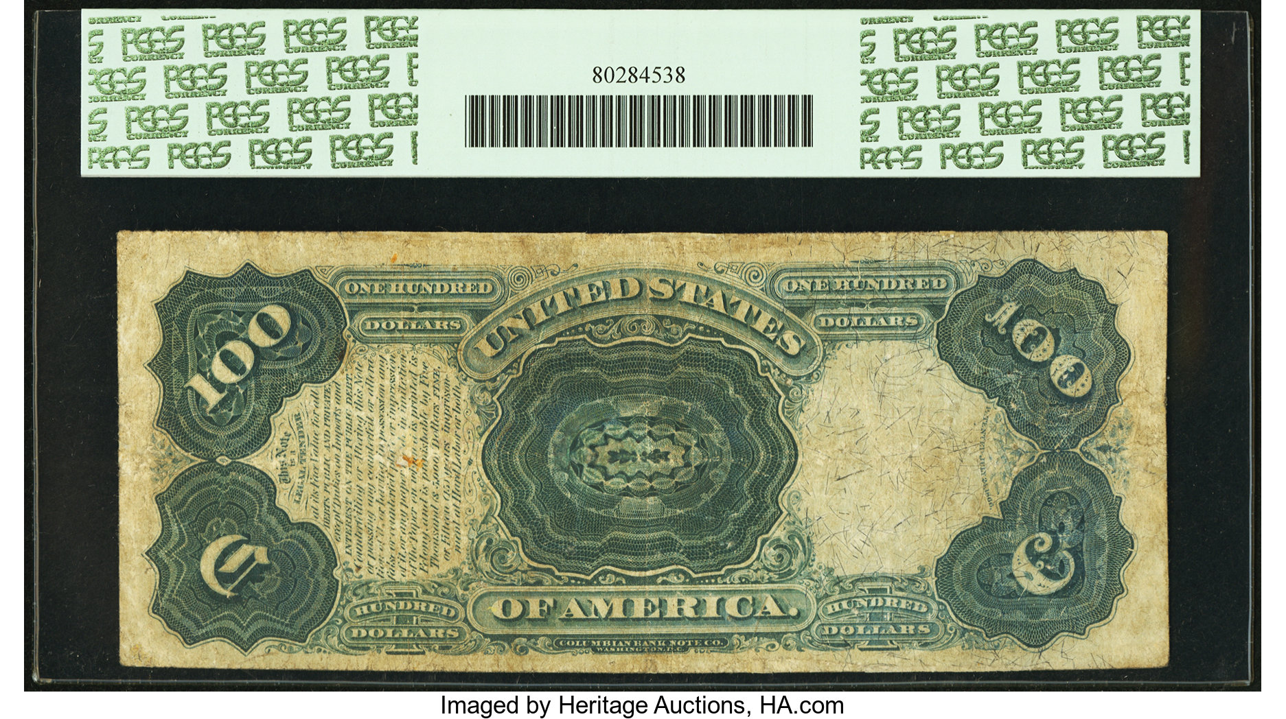image for: Fr. 169 $100 1875 Legal Tender PCGS Apparent Fine 15....