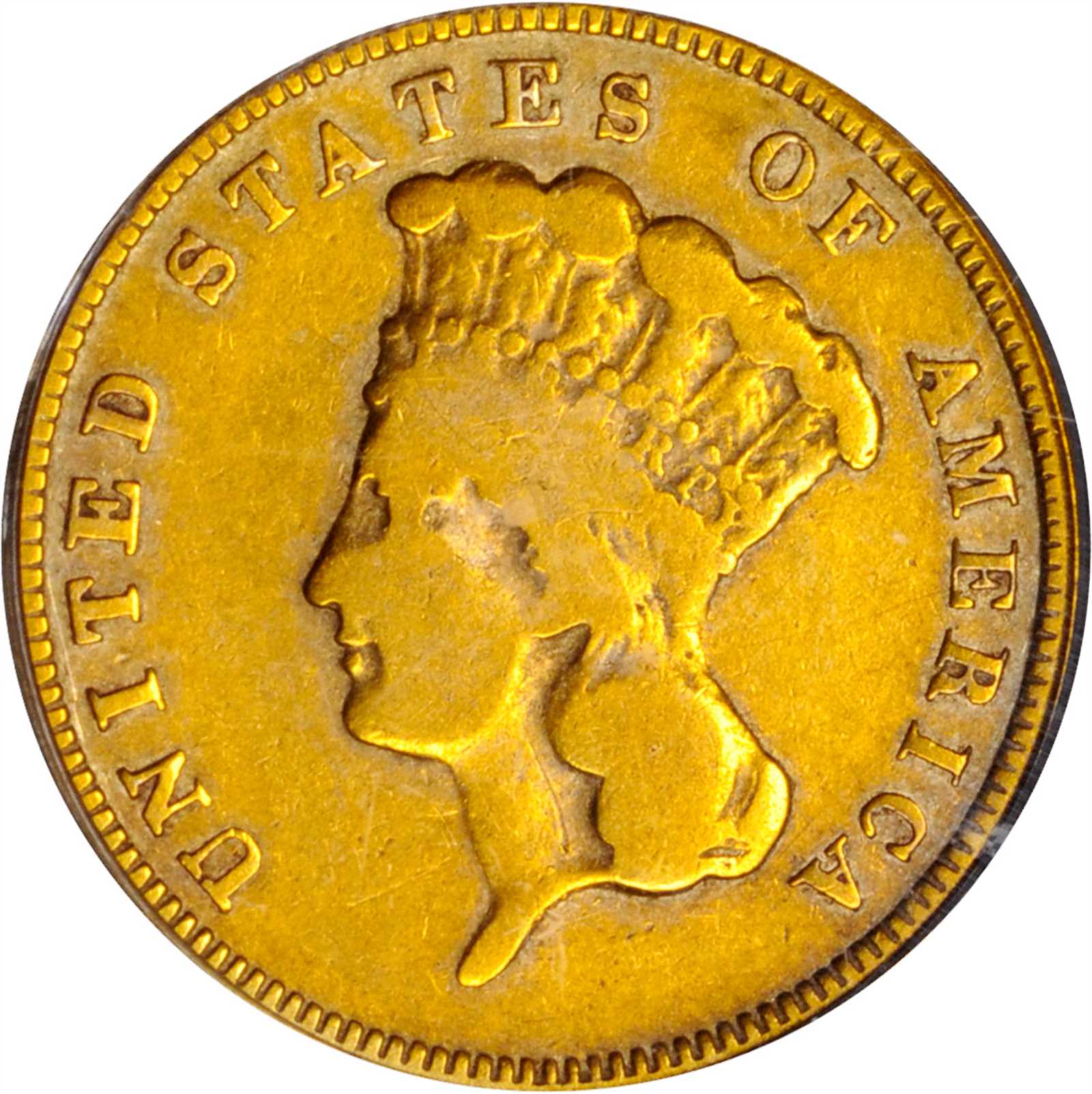 1882 Three-Dollar Gold Piece. Fine-12 (PCGS).