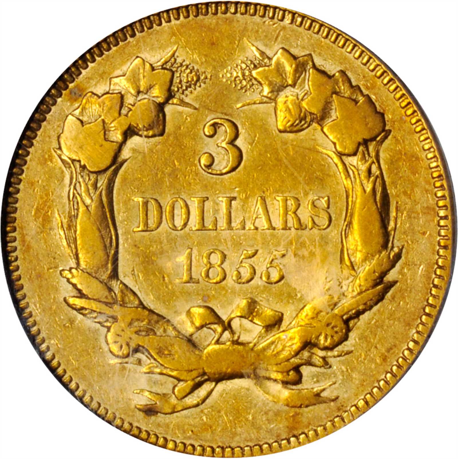 1855 $3 VF35 CAC thumbnail 2