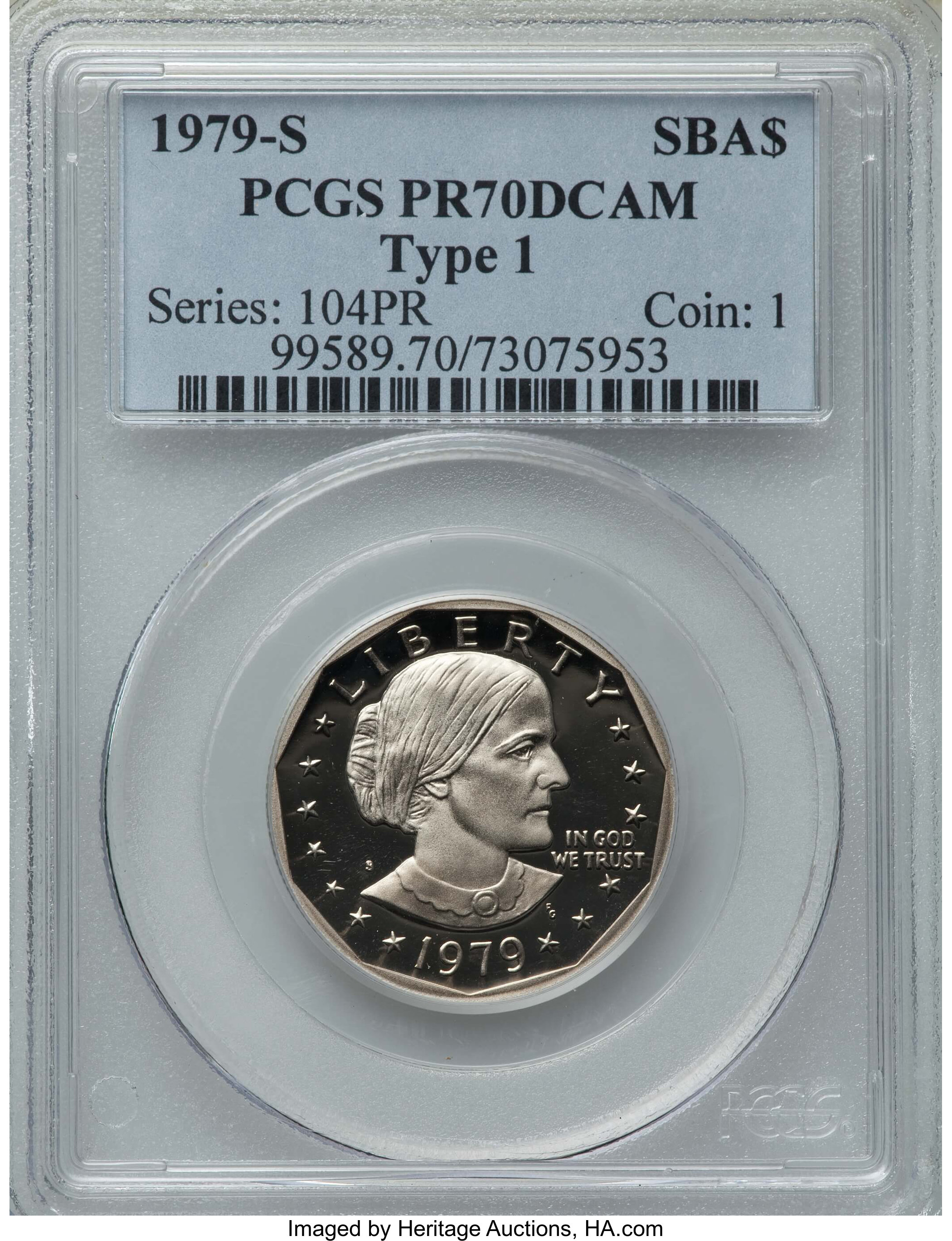 1979-S $1 Type One PR70 Deep Cameo PCGS. This lot also includes the following: 1980-S $1 PR70 Deep Cameo PCGS; and a ... (Total: 3 coins)