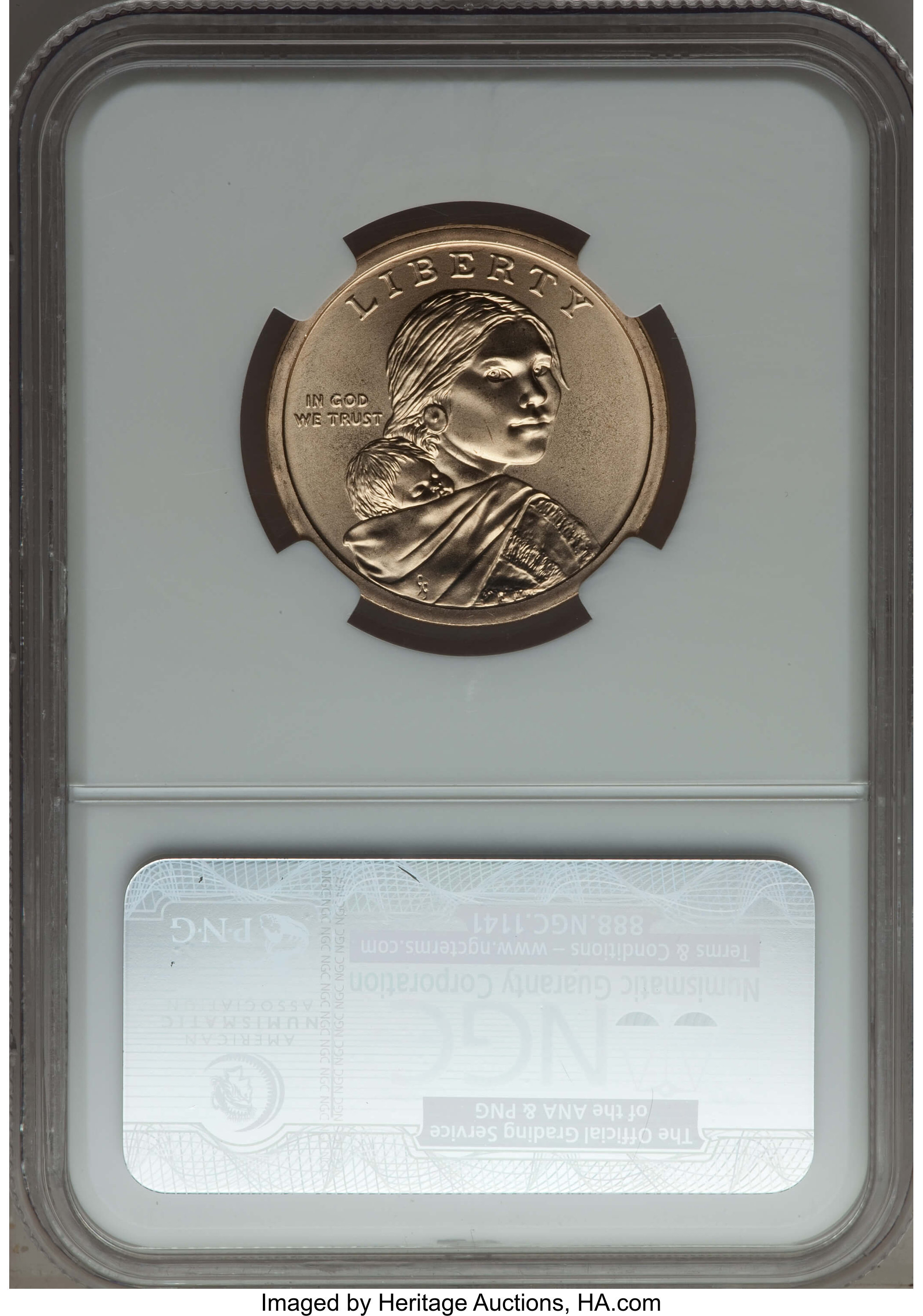 image for: 2010-P $1 Great Law of Peace, Satin Finish MS69 NGC. NGC Census: (0/0). PCGS Population: (4/0)....