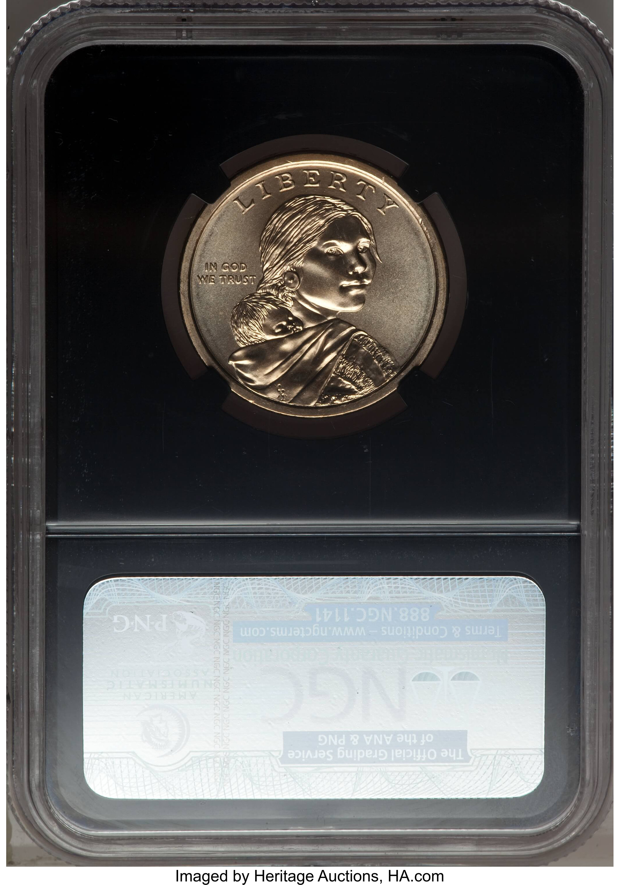 image for: 2011-D $1 Wampanoag Treaty MS69 NGC.  NGC 25th Anniversary Holder. NGC Census: (0/0). PCGS Population: (0/0)....