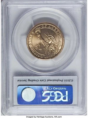 image for: 2010-P $1 Abraham Lincoln, Position A, Satin Finish SP69 PCGS. PCGS Population: (5/0). NGC Census: (0/0)....