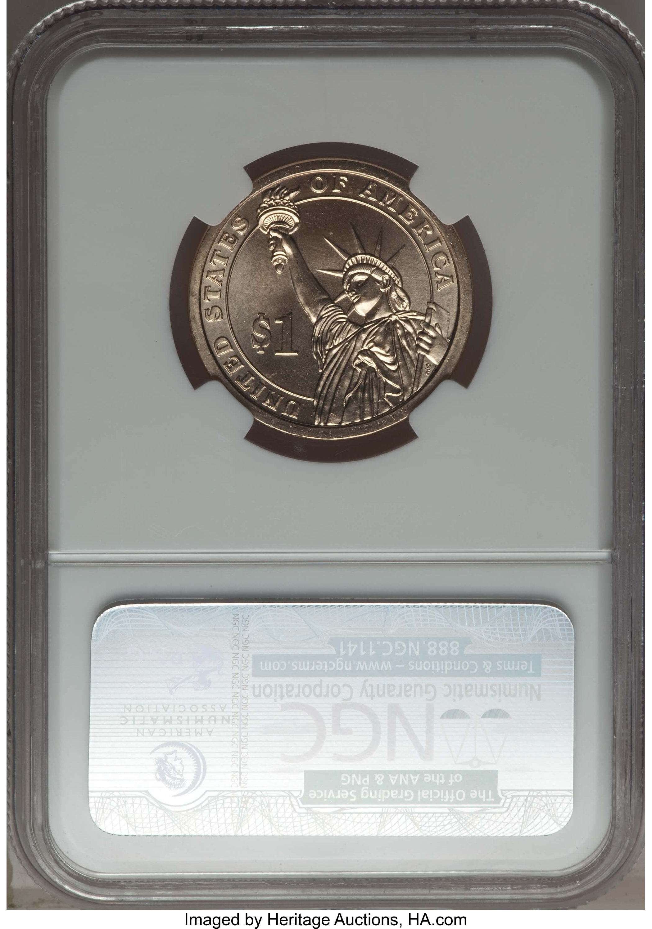 2011-P $1  Andrew Johnson, Position A MS60 thumbnail 3
