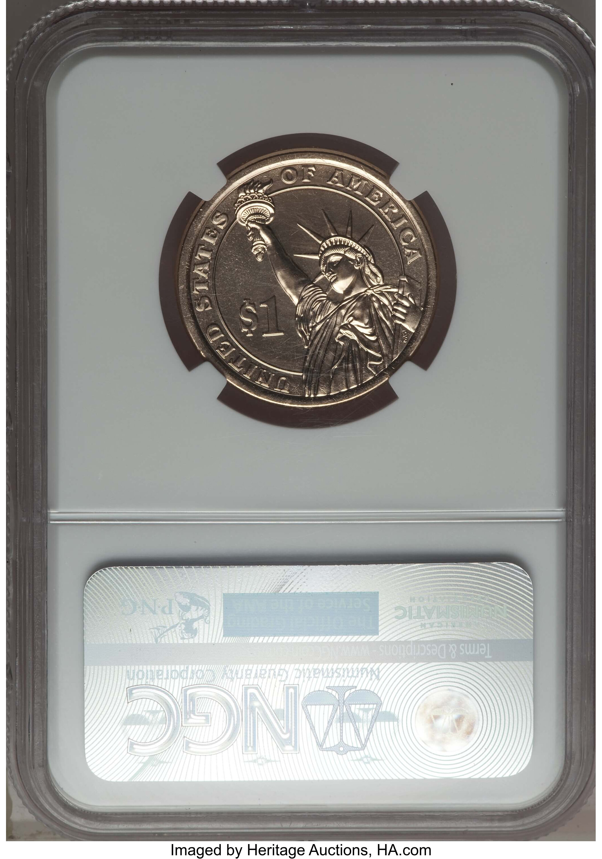 2015-P $1  Dwight D. Eisenhower, Position A AU50 thumbnail 2