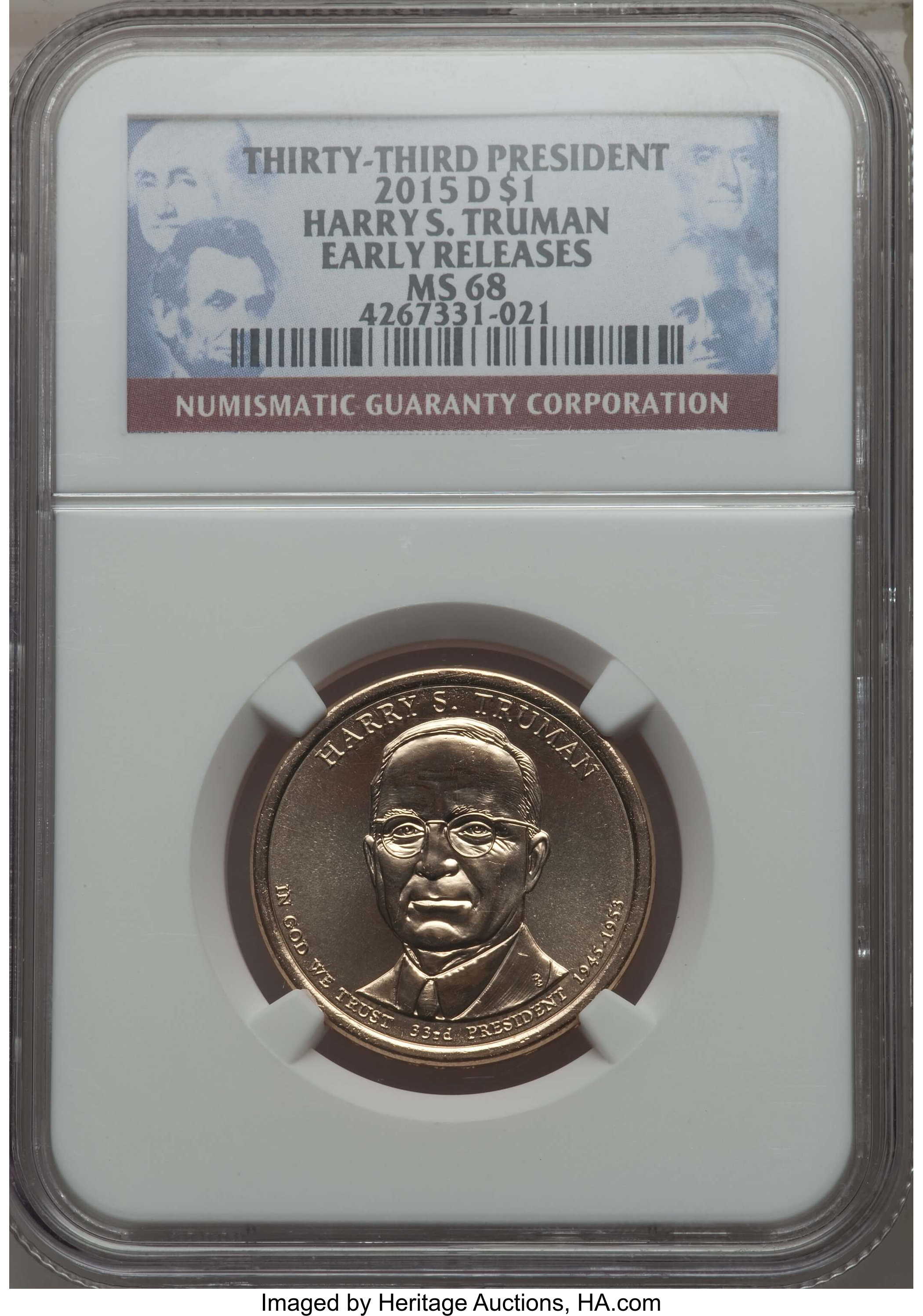 2015-P $1  Dwight D. Eisenhower, Position A AU50 thumbnail 4