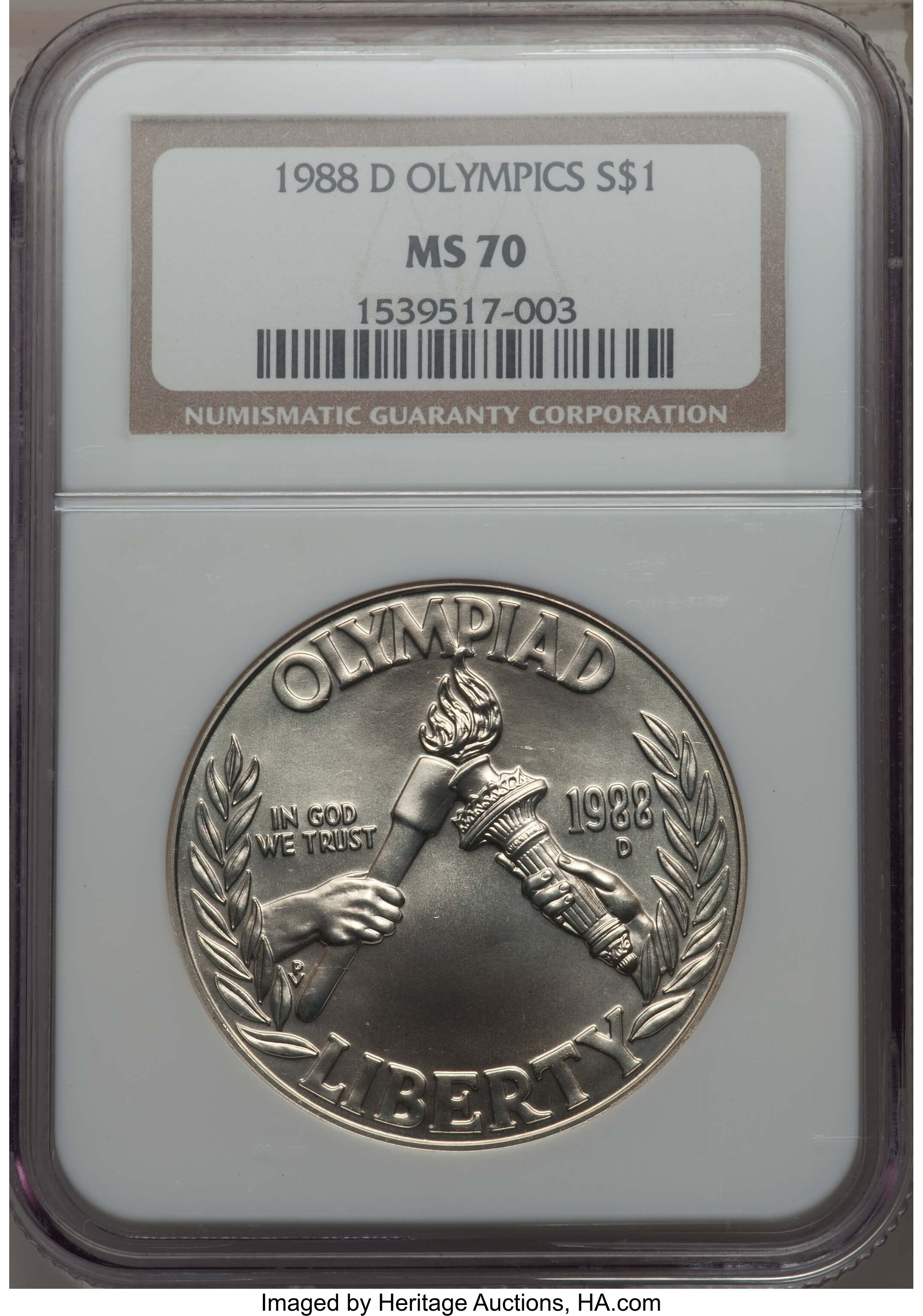1988-D S$1 Seoul Olympiad MS70 thumbnail 13