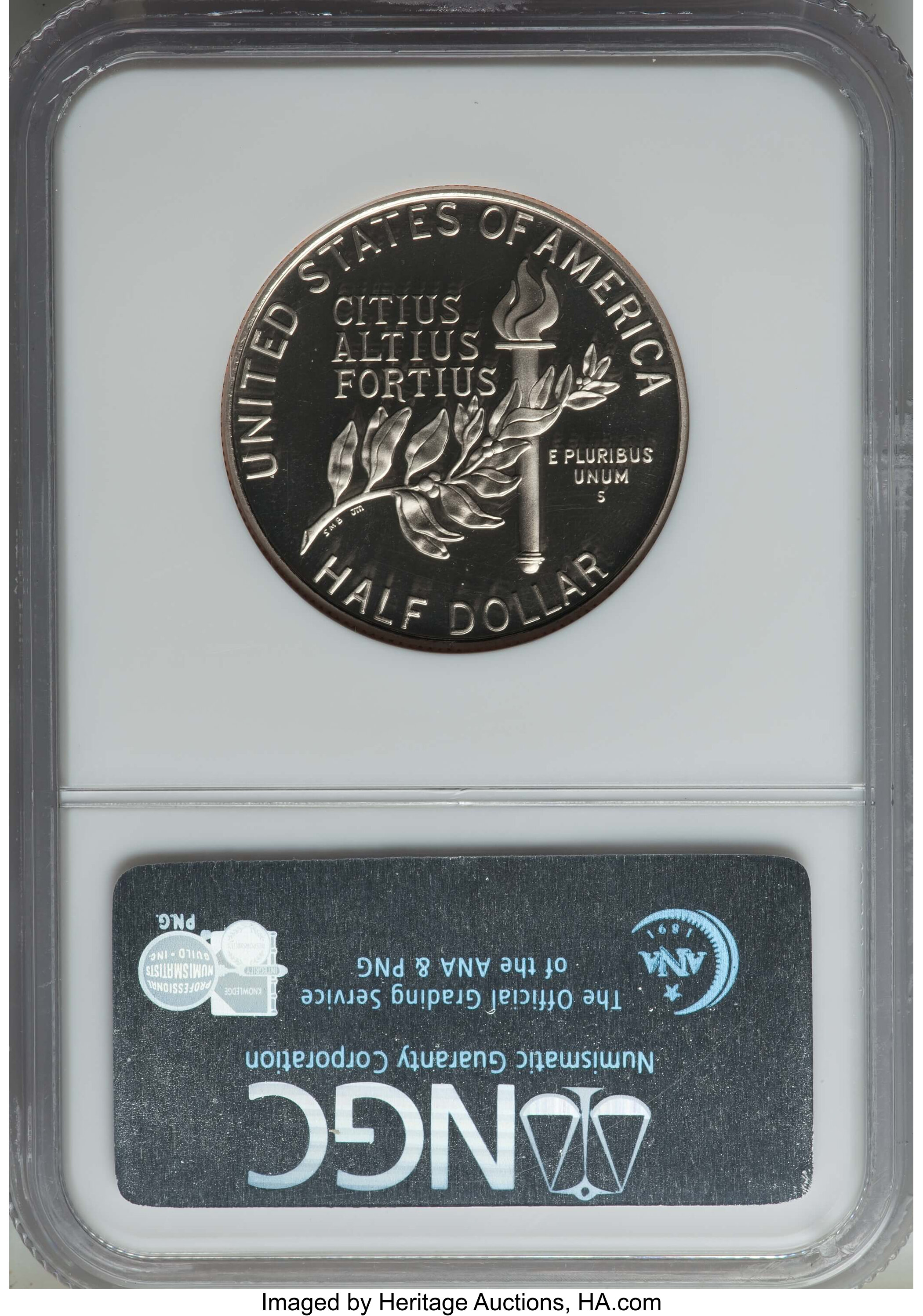 1992-S 50c XXV Olympics Gymnast PR DCAM OGP thumbnail 7