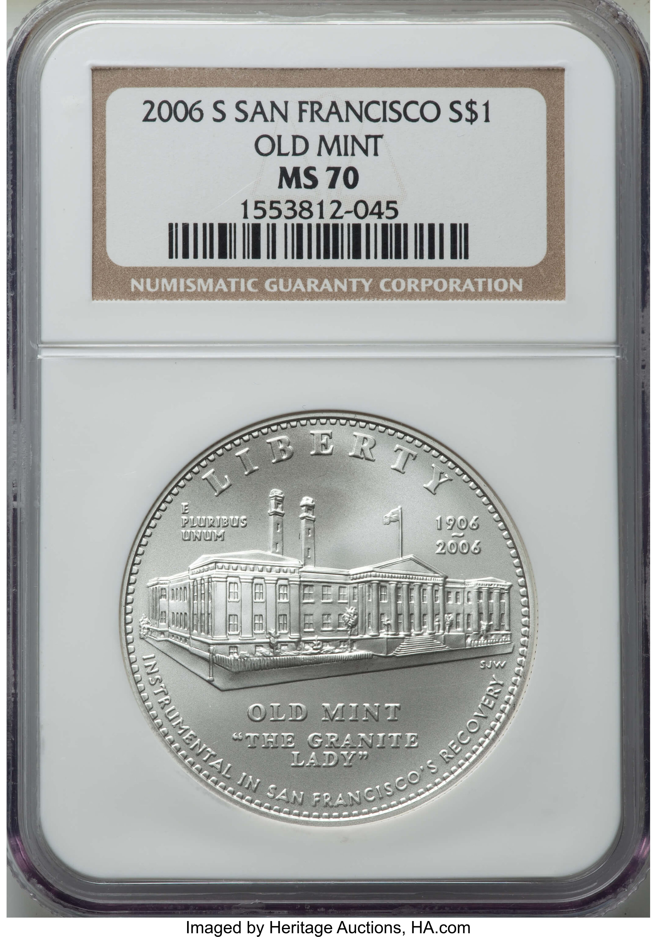 2006-S $1 San Francisco Old Mint Silver Dollar MS70 NGC, and a 2006-S $1 San Francisco Old Mint Silver Dollar PR70 Ultra... (Total: 2 coins)
