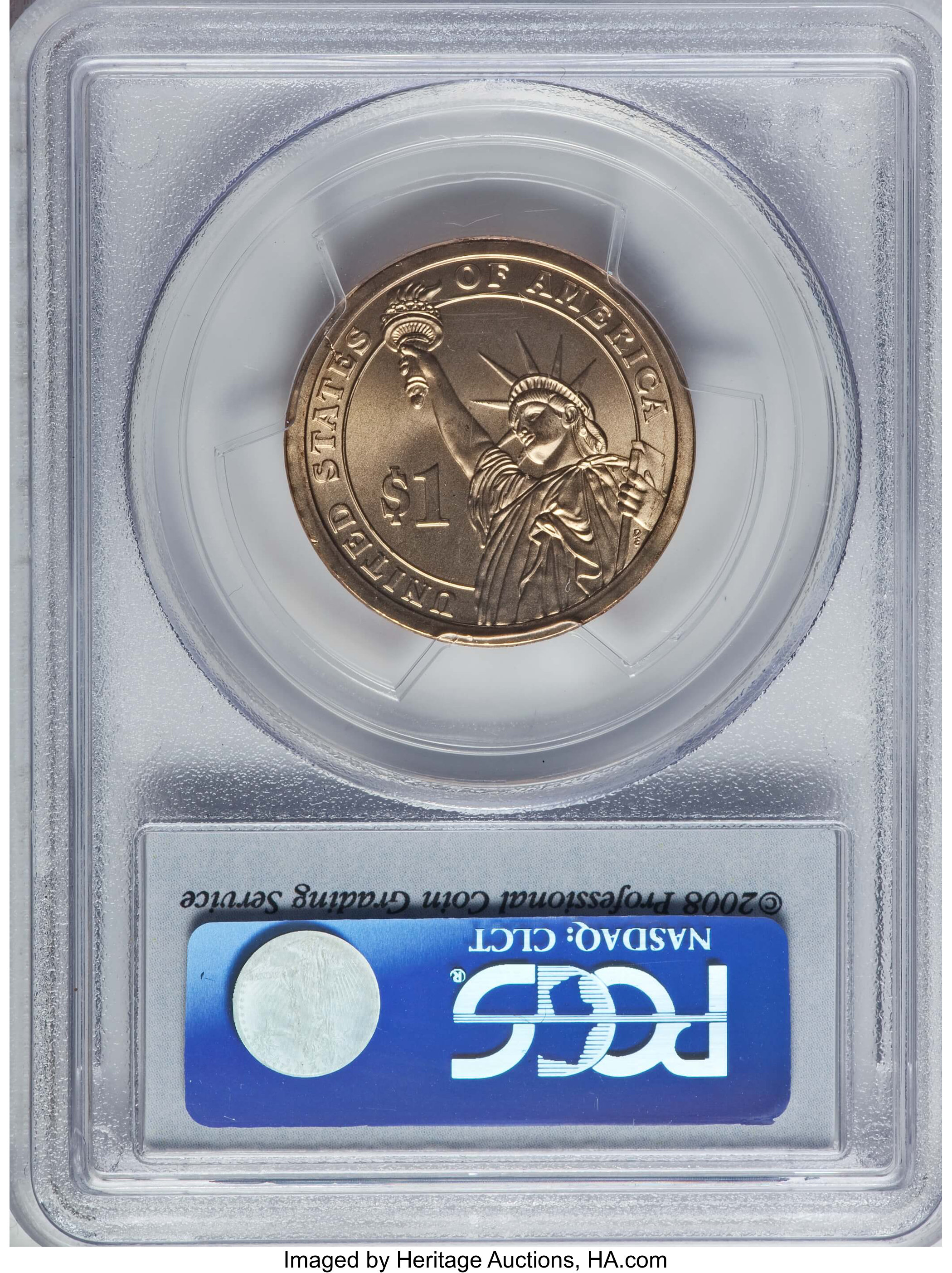 image for: 2009-P $1 John Tyler, Position B, Satin Finish MS69 PCGS. PCGS Population: (16/0). NGC Census: (0/0)....